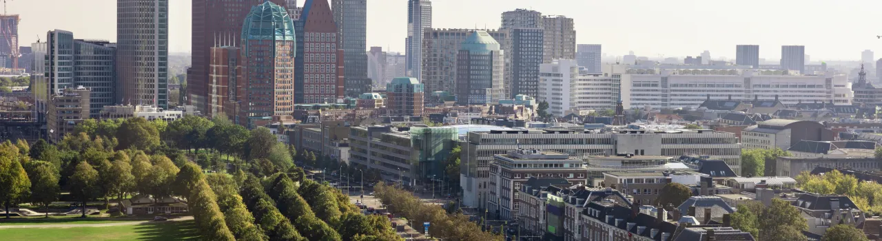 Overzicht Den Haag vanaf de Koningskade 4